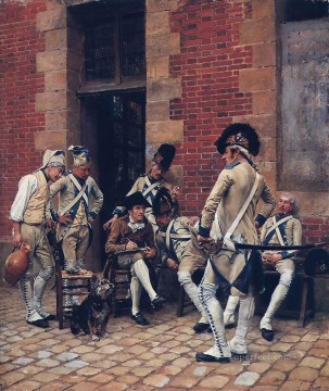 ジャン・ルイ・エルネスト・メソニエ Painting - 軍曹の肖像 1874 軍人 ジャン・ルイ・エルネスト・メソニエ